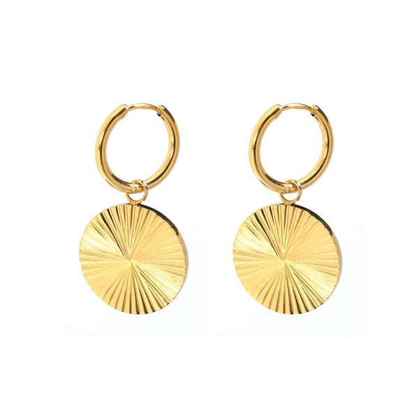 Circle Earrings, Gold